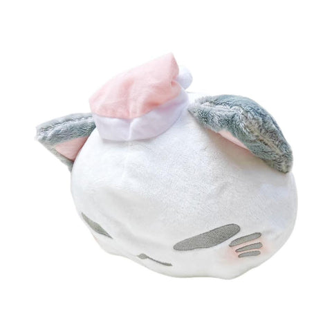 Nemuneko Cat Mochi Cushion Plush | Pink Cap