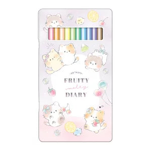 Set of 12 Colored Pencils | Fruity Diary