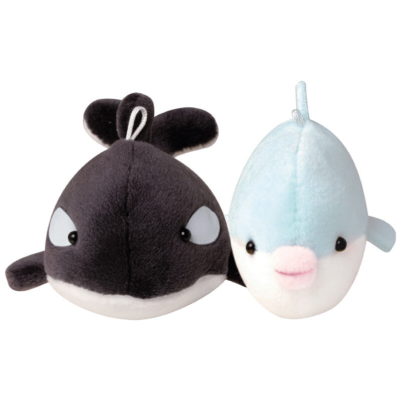 Whale with Dolphin Plush Magnetic Friendship Keychains