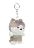 Paripi-Chan Grey White Cat Corocoro Coronya Keychain