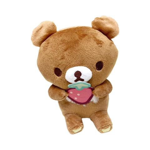 Rilakkuma Strawberry Snack Time Chairoikoguma Plush San-X Original