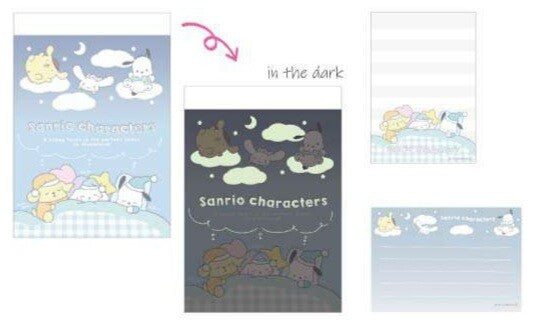 Memo Pad Sanrio Characters - Glow in the Dark (White)