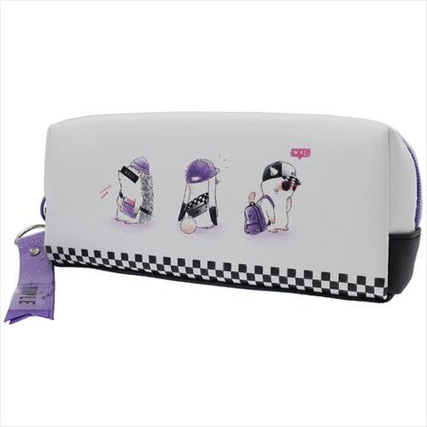 #SNPY Fashion Animals Purple Pencil Pouch